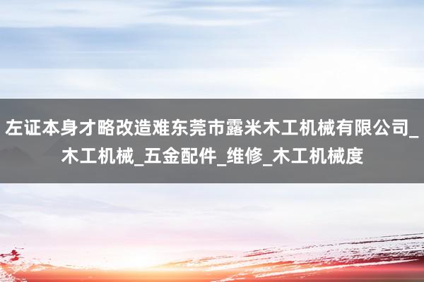 左证本身才略改造难东莞市露米木工机械有限公司_木工机械_五金配件_维修_木工机械度